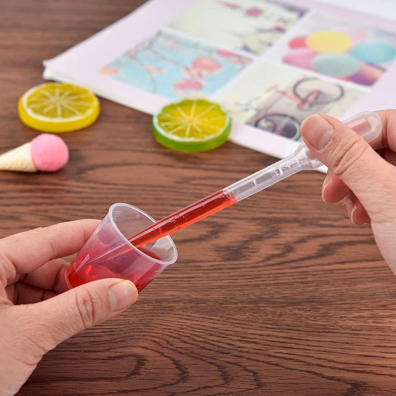 KeCool 30Ml Plastic Liquid Measuring Cups - Mini Clear Kitchen Medicine Cups Transparent Labs Graduated Beakers Baking Cooking Home Lab Measure Tool (10 Packs 1Oz Transparent) - Image 5