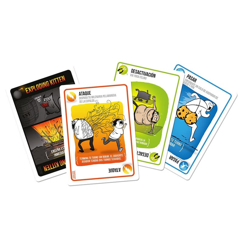 Exploding Kittens Edicion Original Spanish Version - 2-5 Jugadores - Edades 7+ - Juego de 15 Minutos - Juego de Cartas de Alto Riesgo - Juego de Fiesta, Noche de Juegos Familiar, para NiÃ±os y Adultos - Image 2