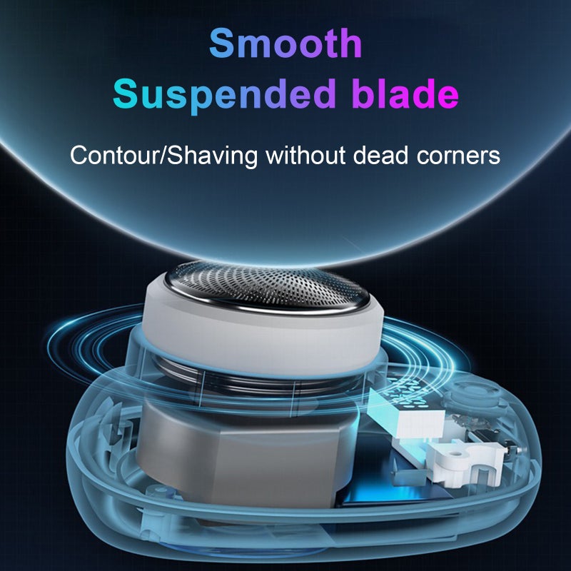 Men's Electric Shaver Portable Beard Trimmer Rechargeable Shaving Razor with Battery Digital Display for Home Daily Travel Trip Use - Image 3