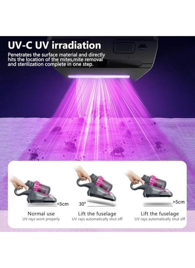 Executive LLC - UV-C Ultraviolet 5-in-1 Vacuum Cleaner and Mite Removal Instrument, 10000Pa Strong Suction Power, with LCD Screen Display Three-Speed Adjustment, Suitable for Household and Car Cleaning - Image 1