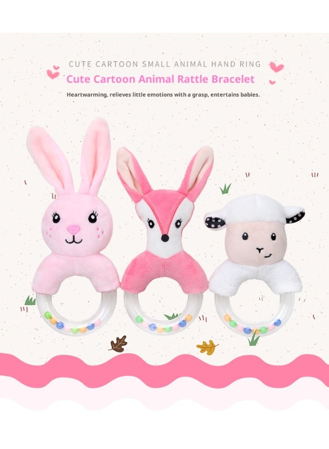 bbsky Cute And Creative Cartoon Sheep Hand-Cranked Ring And Rattle Baby Plush Toy - Image 2