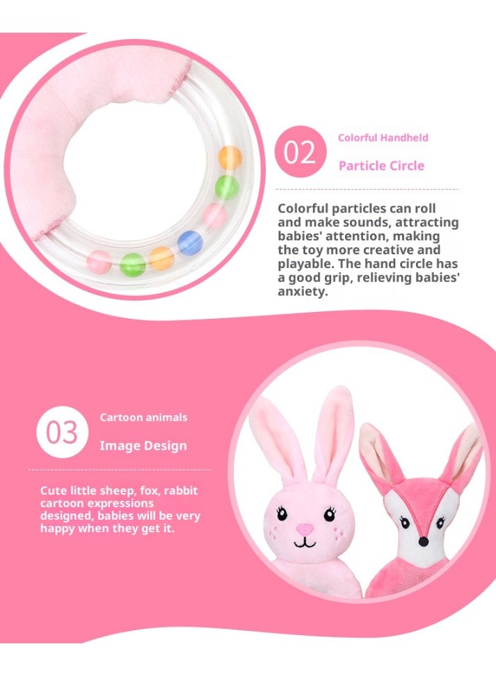 bbsky Cute And Creative Cartoon Sheep Hand-Cranked Ring And Rattle Baby Plush Toy - Image 4