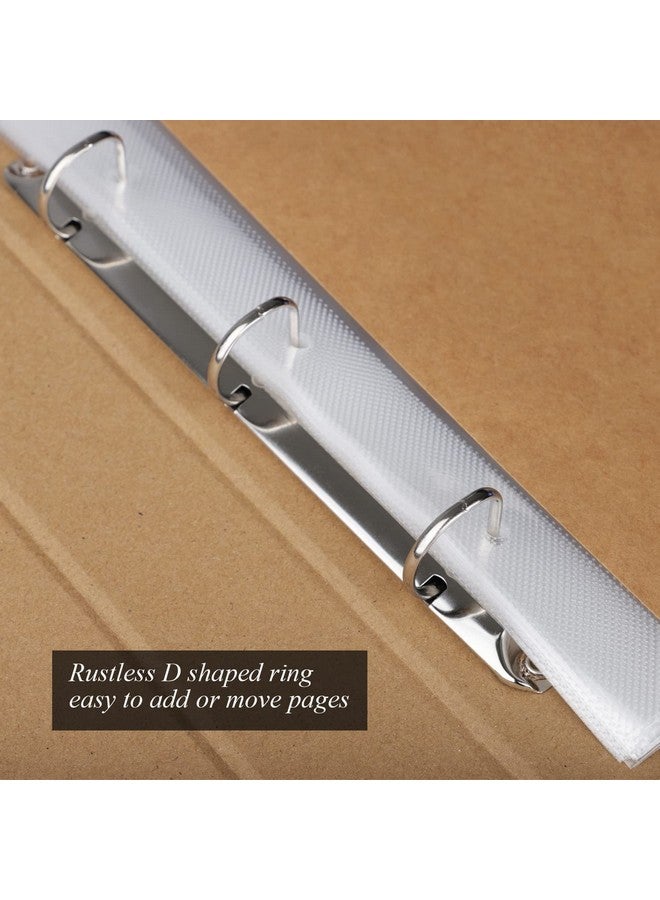 1DOT2 12X12 Inch Large 3 Ring Diy Scrapbook Photo Album Journal With 30 Plastic Sleeves 60 Pages And Kraft Paper Cover For Baby Travel Wedding Couple Anniversary Kids Adventure (Yellow) - Image 5