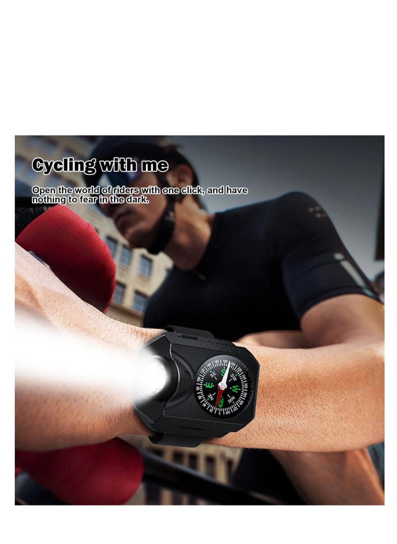 Generic Rechargeable Waterproof Wrist Flashlight for Running, Outdoor Activities, and Night Walking - Lightweight Hands-Free Flashlight Watch for Enhanced Visibility.  - Image 2