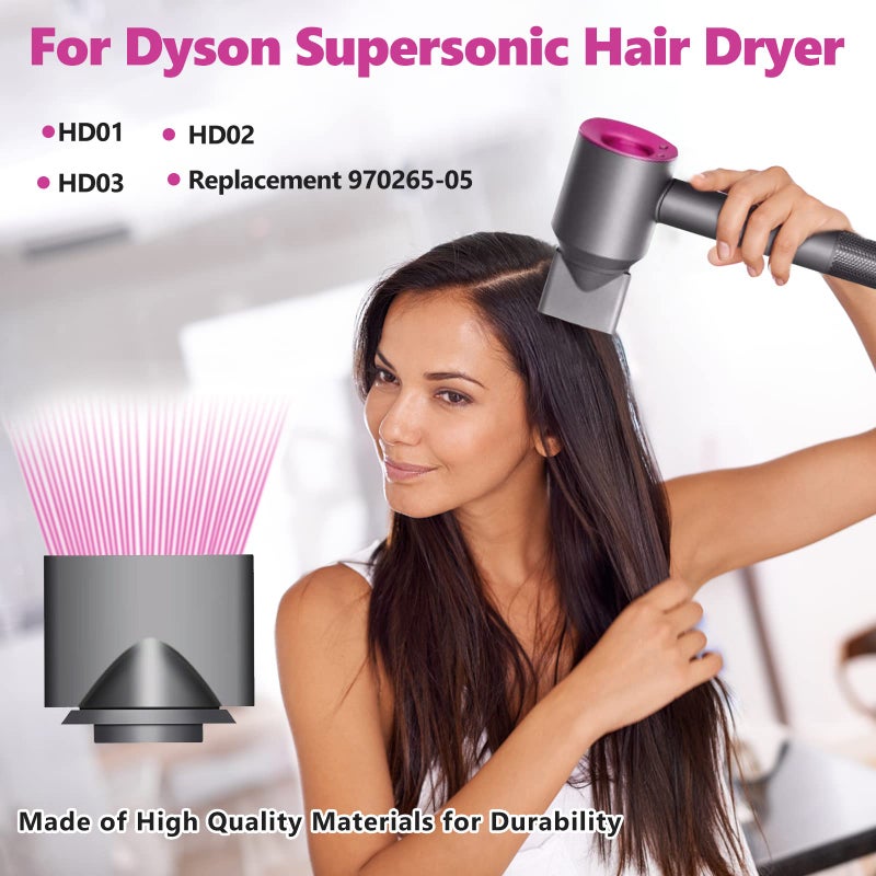 Chuancheng Styling Concentrator Attachment Nozzles for Dyson Supersonic Hairdryer HD01 HD02 HD03 Hair Dryer Tools Accessaries Parts Black - Image 3