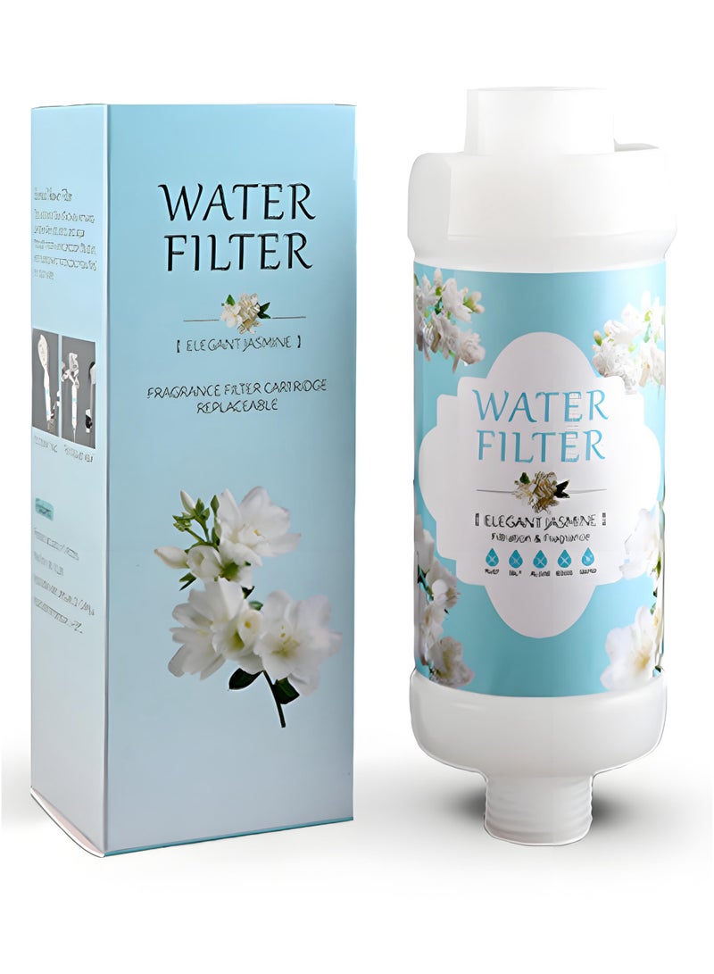 AMROAH Korean Vitamin Shower Filter - For Anti Hair Fall - Prevents Allergy or Dry Skin - Chlorine and Rust Removal - Relaxing Aromatherapy - Non-Toxic shower fllter cartrldge.(Jasmine) - Image 1