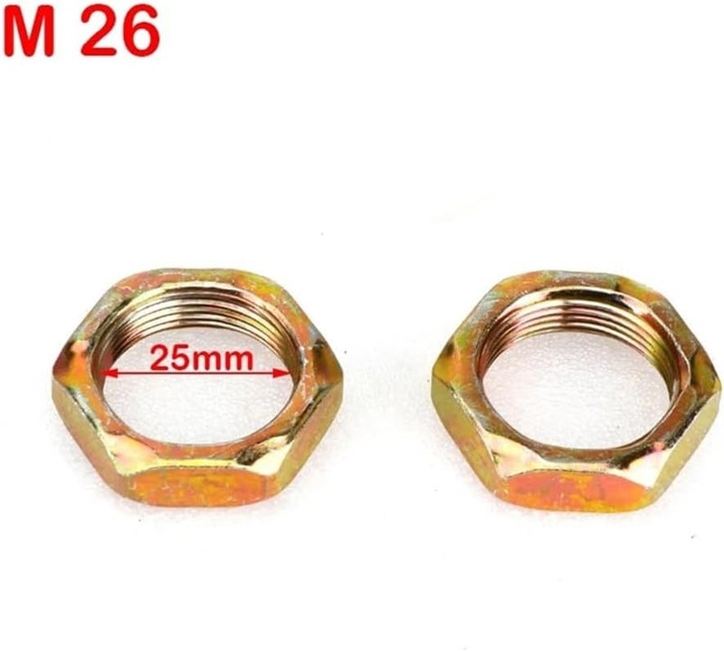 2 Pcs ATV Rear Axle M20 M22 M26 Hexagon Nut Compatible with 50cc-300cc Kart Off-road Vehicle Quad Bike Parts Repair parts(1 pair M 26) - Image 2