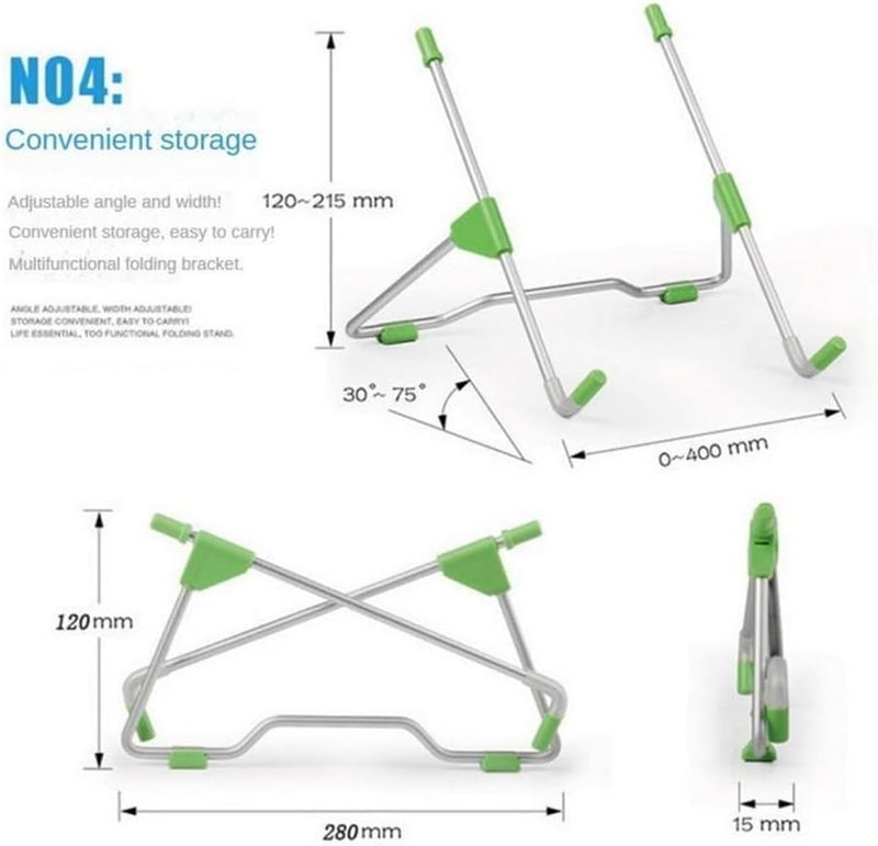 Laptop Stand, Adjustable Laptop Stand for 10-17 Notebooks, Portable Cooling Holder Desk Accessories - Image 2