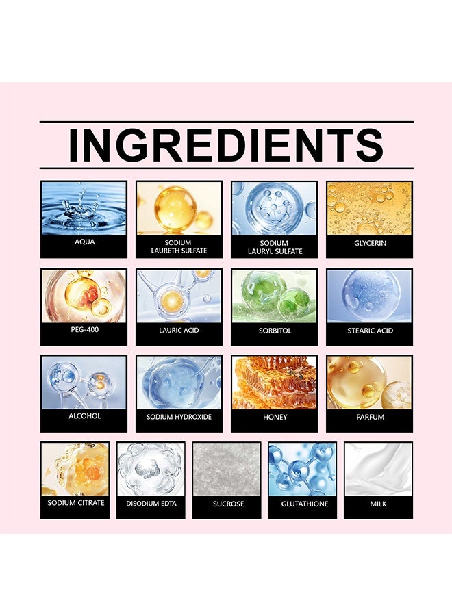 Milky Gluta WHITE PREMIUM SOAP, Goat Milk & Milk Extract, Korean Gentle Brightening Face & Body Soap, Deep Cleansing Exfoliating Bar for Smooth, Radiant Skin 70g - Image 3