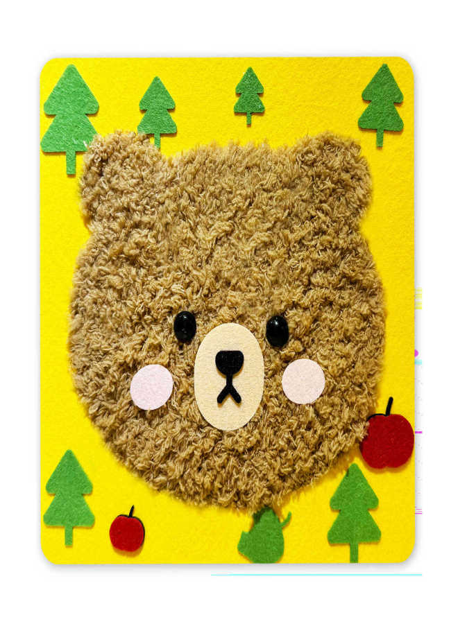 Back-To-School Season Handmade Yarn Painting Embroidery Children's Cartoon Animal Poke Fun Toddler Material Kit Educational Game Art([Embroidery Initial Experience] 3: Duckling Bear Rabbit) - Image 3