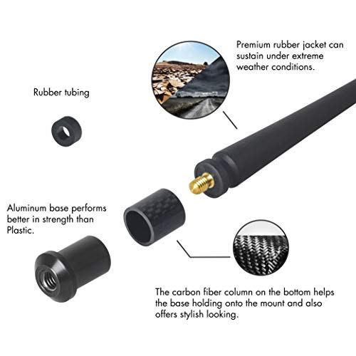 RYDONAIR Short Antenna Compatible with Harley Davidson 1989-2025, Internal Copper Coil for Enhanced Reception, 7 inches Rubber Antenna Replacement - Image 4