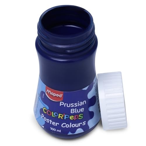 Maped Poster Colour 100ML- Prussian Blue |Poster Colour|Vibrant and Rich Colour|Safe and Non-Toxic|High -Grade Colour |Leak Proof Safety|Easy to Use|Ideal for Artistic and Children - Image 2