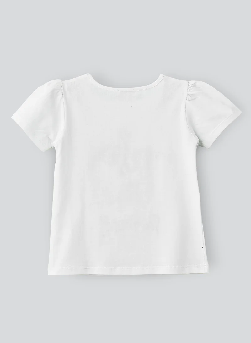 Jelliene Hello Summer Flamingo Cotton Tee for Girls