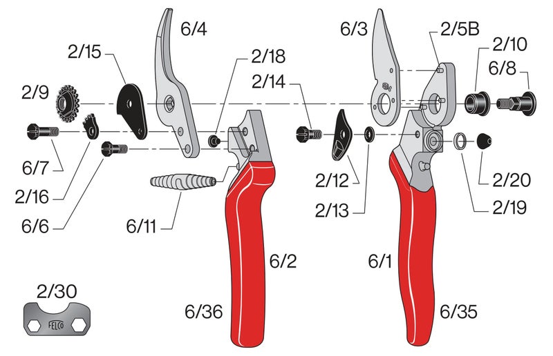 Felco Pruning Shears (F 6) - High Performance Swiss Made One-Hand Garden Pruners - 100052385 - Image 3
