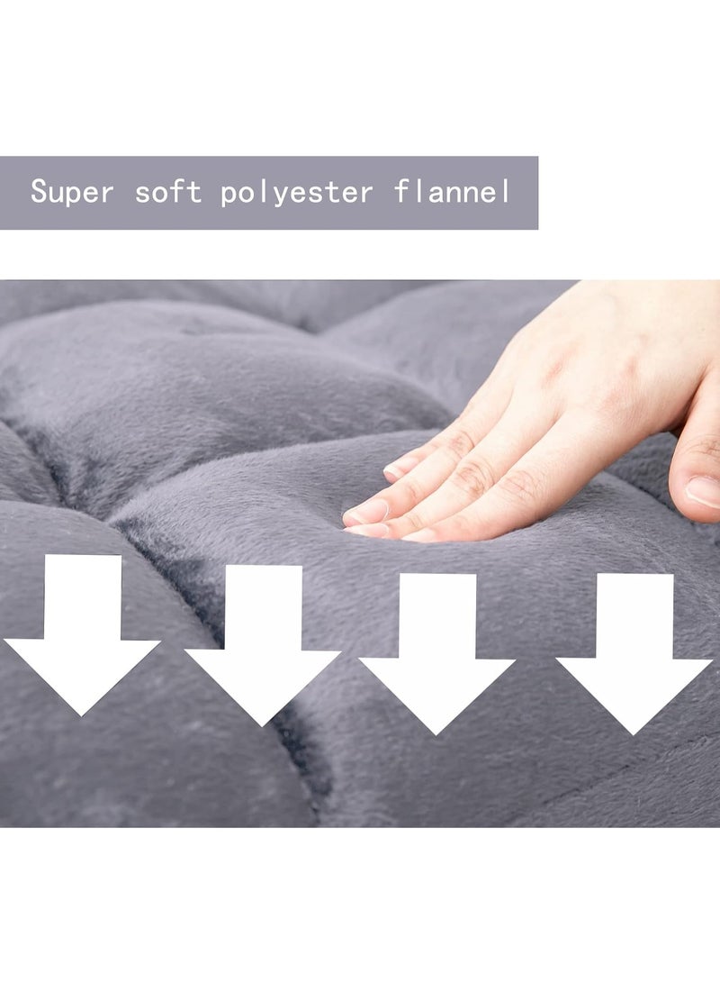 Floor Chaise Lounge Sofa Folding Lazy Sofa Adjustable Back Recliner Chair with Support Pillow Couch Bed Single Seat Sofa Gaming Chairs for Living Room Bedroom - Image 5