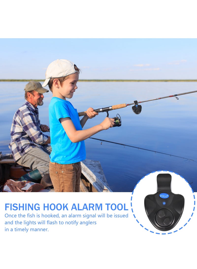 3Pcs Electronic Bite Alarm, Sensitive Fishing Bite Alarm, Electronic Bite Alarm, Fishing Set, Luminous Indicator, Swinger Vibration on the with LED Light Indicator, Easy to Attache