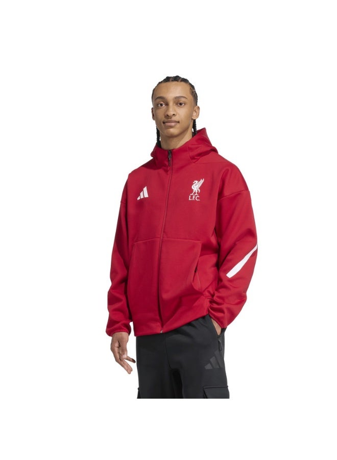 Adidas Adidas Lfc Anth Jkt Red Football Track Tops For Men XS - Image 2