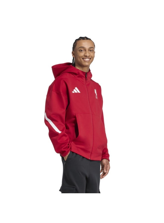 Adidas Adidas Lfc Anth Jkt Red Football Track Tops For Men XS - Image 4