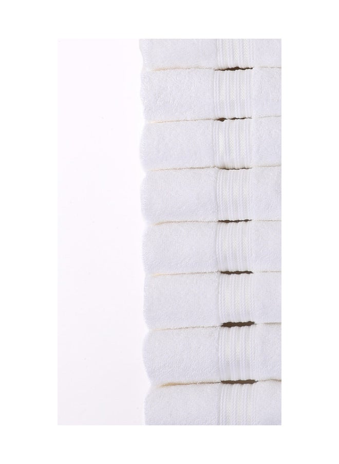 White Rose طقم مناشف وايت روز 12 قطعة، قطن فاخر 100% 550 جرام قوة، سريع الجفاف، عالي الامتصاص، مناشف حمام ناعمة هوتيل سميكة للاستحمام والسبا، يتضمن طقم المناشف 12 قطعة قماش غسيل (33x33 سم) بيضاء  - Image 3