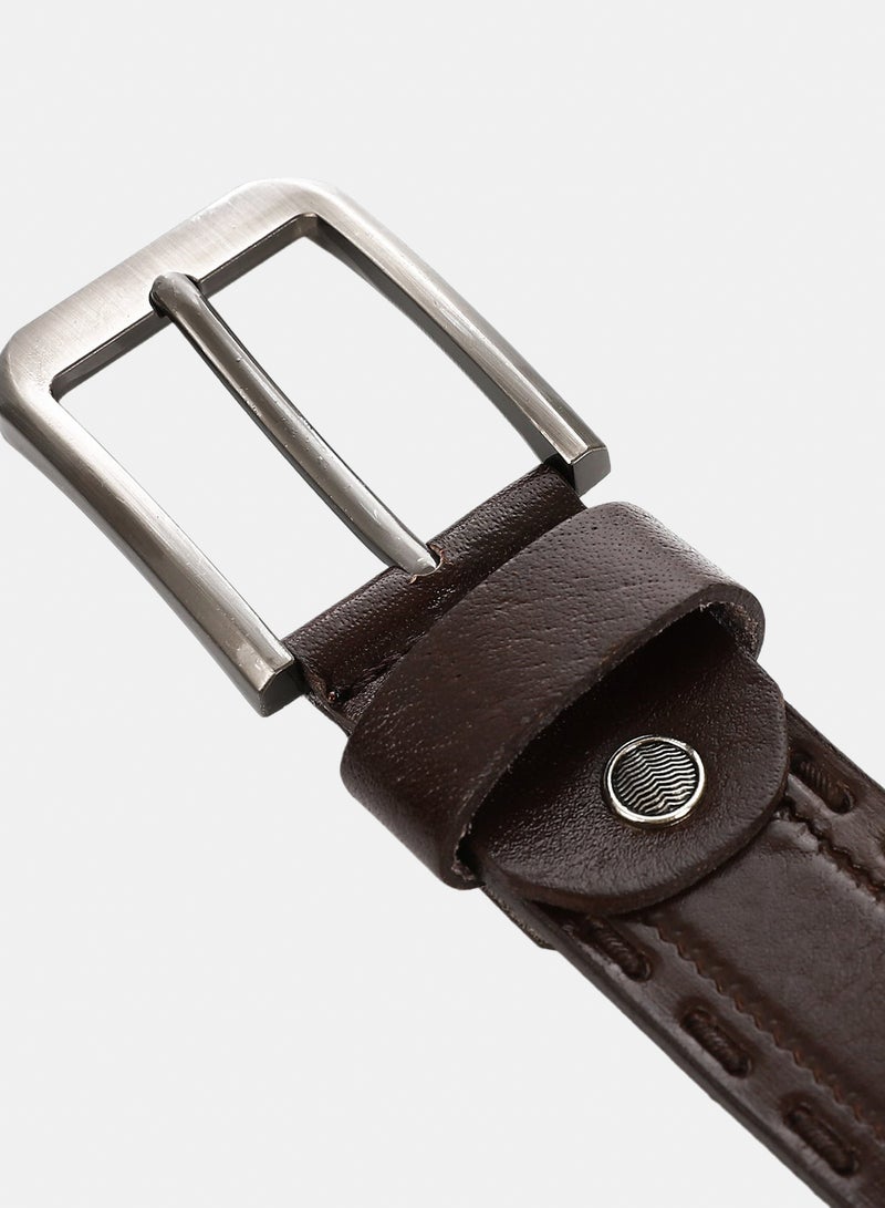 Andora Leather Belt For Men - Brown - Image 2