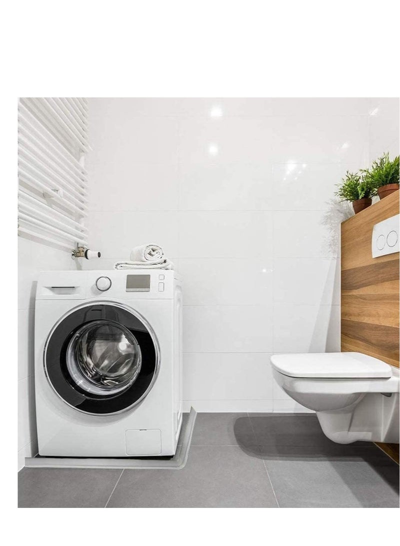 KASTWAVE Collapsible Threshold Water Dam Self-Adhesive Shower Barrier Bathroom And Kitchen Stopper, Home Retention System, Waterproof Flow Block Seal Strip Gray 1.1M - Image 4