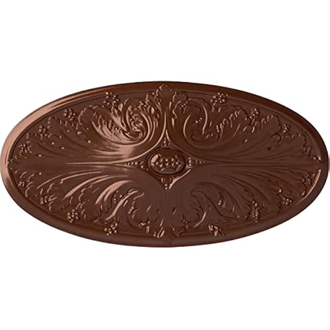 CM24X12MACPS MADRID CEILING MEDALLION, 24 3/4"W X 12 1/2"H X 1 3/4"P, HAND-PAINTED COPPER PENNY - Image 2