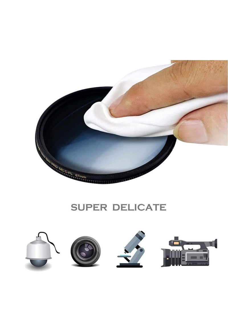 Y&D 20 Pack Gray Black Microfiber Cleaning Cloths Glasses Cloth Great for Eyeglasses, Cell Phones, Screens, Lenses, Glasses, Screens and All Delicate Surface  - Image 2