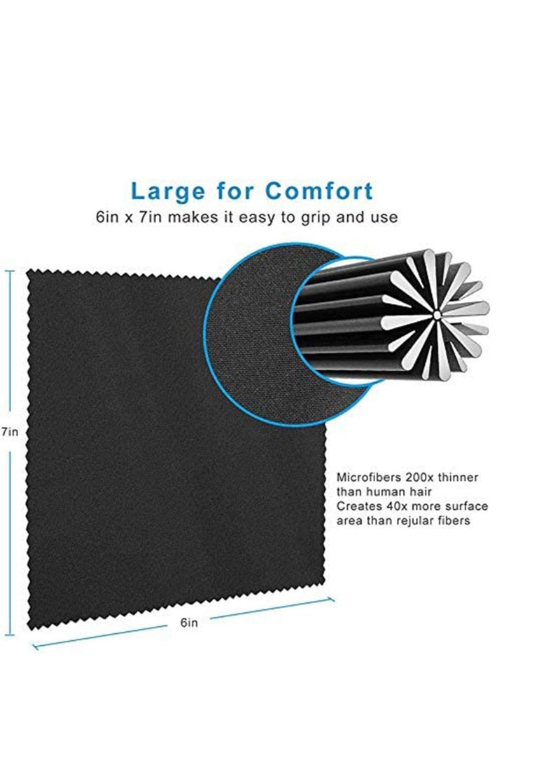 Y&D 20 Pack Gray Black Microfiber Cleaning Cloths Glasses Cloth Great for Eyeglasses, Cell Phones, Screens, Lenses, Glasses, Screens and All Delicate Surface  - Image 3