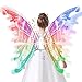 maysida Electric Fairy Wings for Girls Light Up Moving Butterfly Wings with LED Lights and Music Toy for Kids as Halloween Valentine Birthday Christmas Party Costume Princess Cosplay Dress Up Gift - Image 2