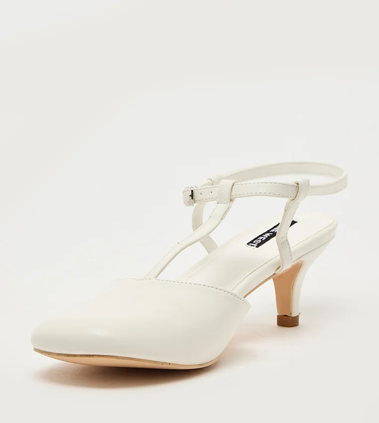 NINE WEST D-LARA Ankle Strap Heel Pumps