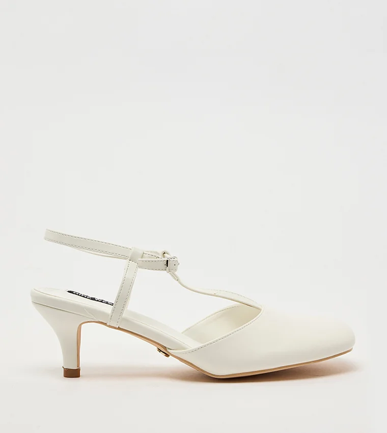 NINE WEST D-LARA Ankle Strap Heel Pumps