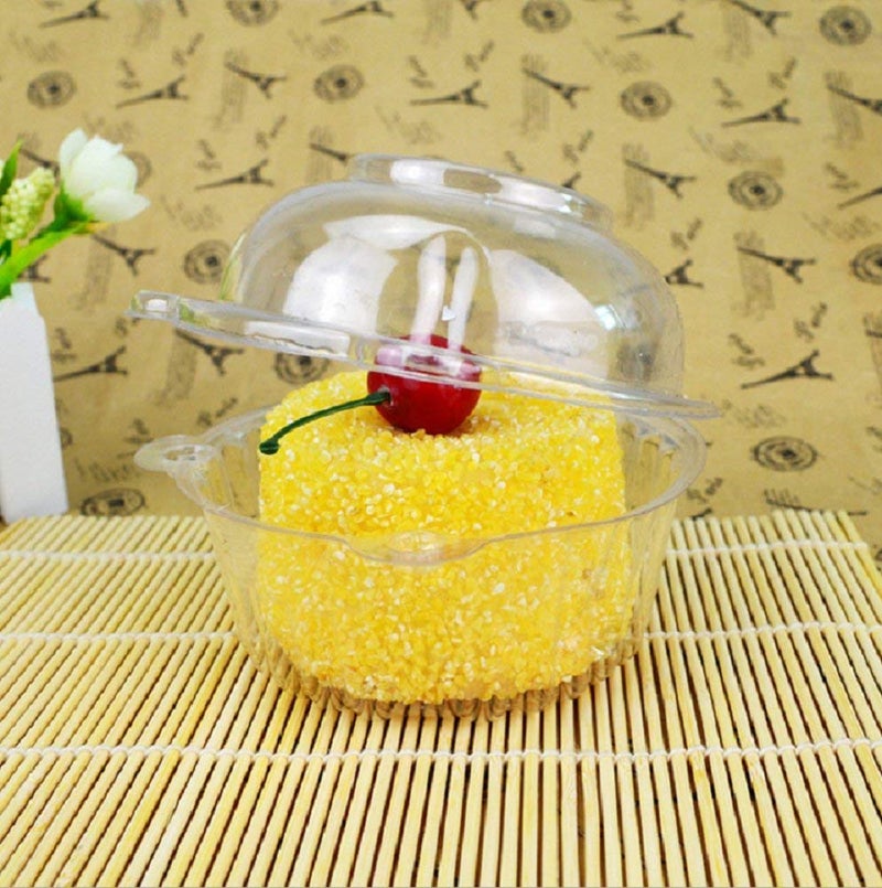 BlueSnail 50 pieces Plastic Single Individual Cupcake Muffin Dome Holders Cases Boxes Cups Pods - Image 4
