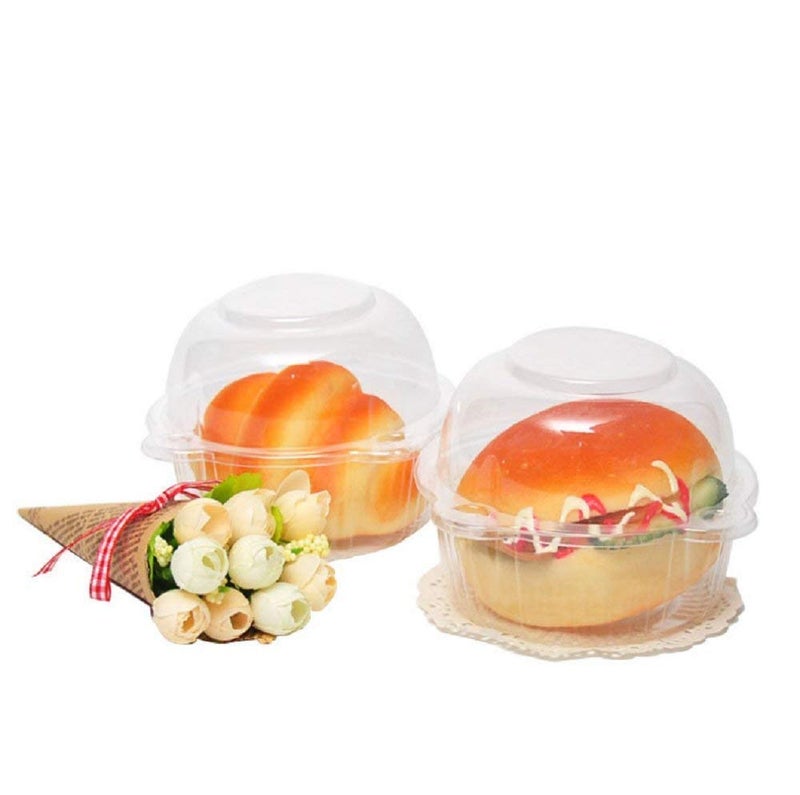 BlueSnail 50 pieces Plastic Single Individual Cupcake Muffin Dome Holders Cases Boxes Cups Pods - Image 3