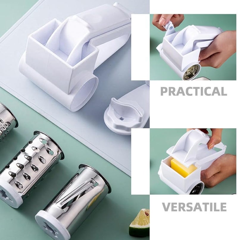 Stainless Steel Manual Rotary Cheese Grater Portable Kitchen Tool for Home Restaurant - Image 3