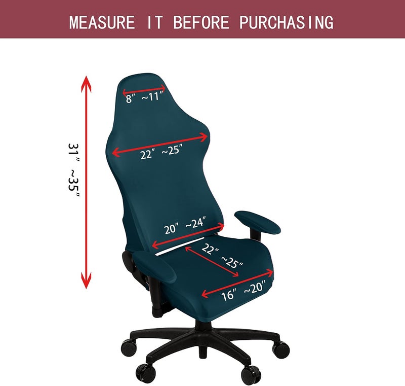 SARAFLORA Gaming Chair Covers Stretch Washable Computer Chair Slipcovers for Armchair, Swivel Chair, Gaming Chair,Computer boss Chair (Sapphire, X-Large) - Image 2