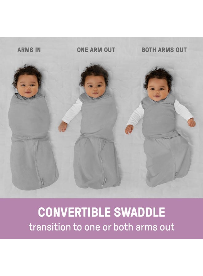 ingenuity Swaddleme By Ingenuity - Arms Free Convertible Swaddle, 1 Pack, 3-6 M -Happy Elephant - Image 5