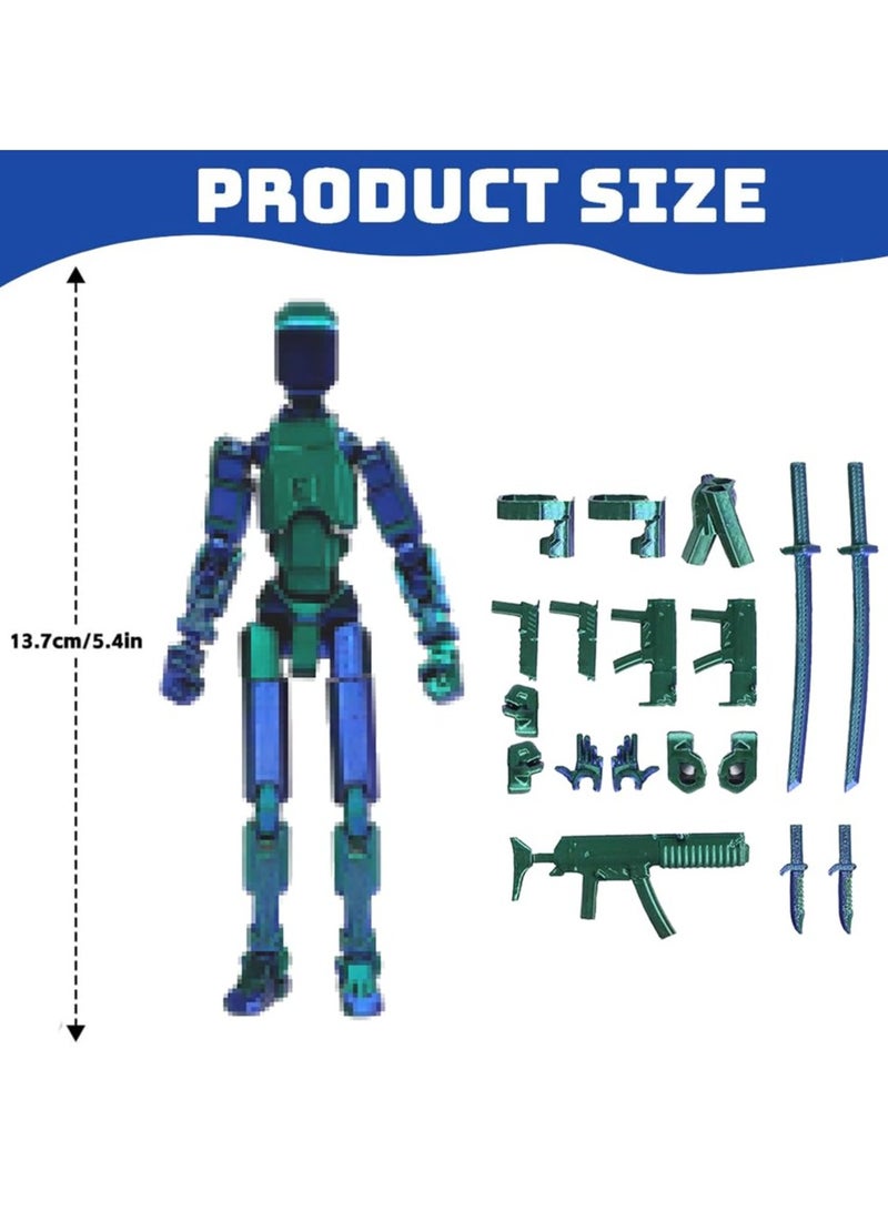 KOWVOWZ T13 Action Figure, Titan 13 3D Printed Action Figure, Lucky 13 Action Figure Full Body Mechanical Doll Desktop Decorations For Game Lovers - Image 2