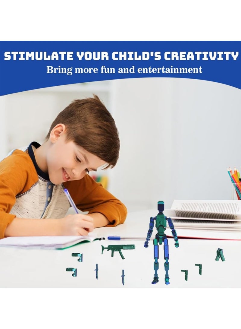 KOWVOWZ T13 Action Figure, Titan 13 3D Printed Action Figure, Lucky 13 Action Figure Full Body Mechanical Doll Desktop Decorations For Game Lovers - Image 4