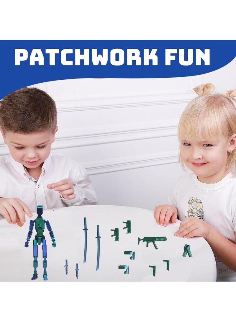 KOWVOWZ T13 Action Figure, Titan 13 3D Printed Action Figure, Lucky 13 Action Figure Full Body Mechanical Doll Desktop Decorations For Game Lovers - Image 5