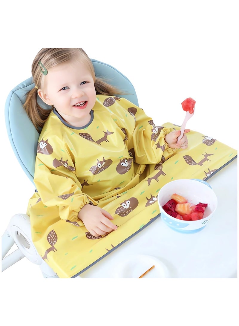 SYOSI Baby Weaning Bibs, Waterproof Anti Dirty Feeding Bib for Babies Eating, High Chair Shirt Bib for Baby Weaning Supplies - Image 5
