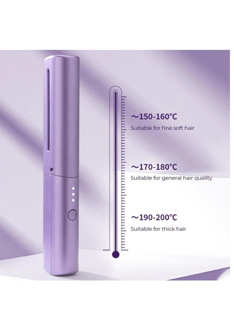 ELTRAZONE Rechargeable Mini Hair Straightener , Mini Flat Iron Hair Straightener Travel Size Rechargeable , 4000mAh Battery Straightener Brush , Portable 3 Level Hair Straightener , 4000mAh Battery Straightene - Image 3