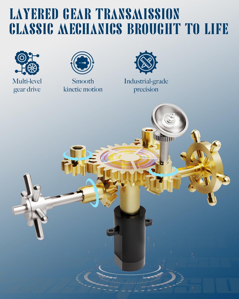 ROKR Navi Lighthouse Mechanical 3D Puzzle, Lighted DIY Building Set for Adults, Building Kits, Desk Decor & Birthday Gifts, Connectable to Mechmix Series - Image 5