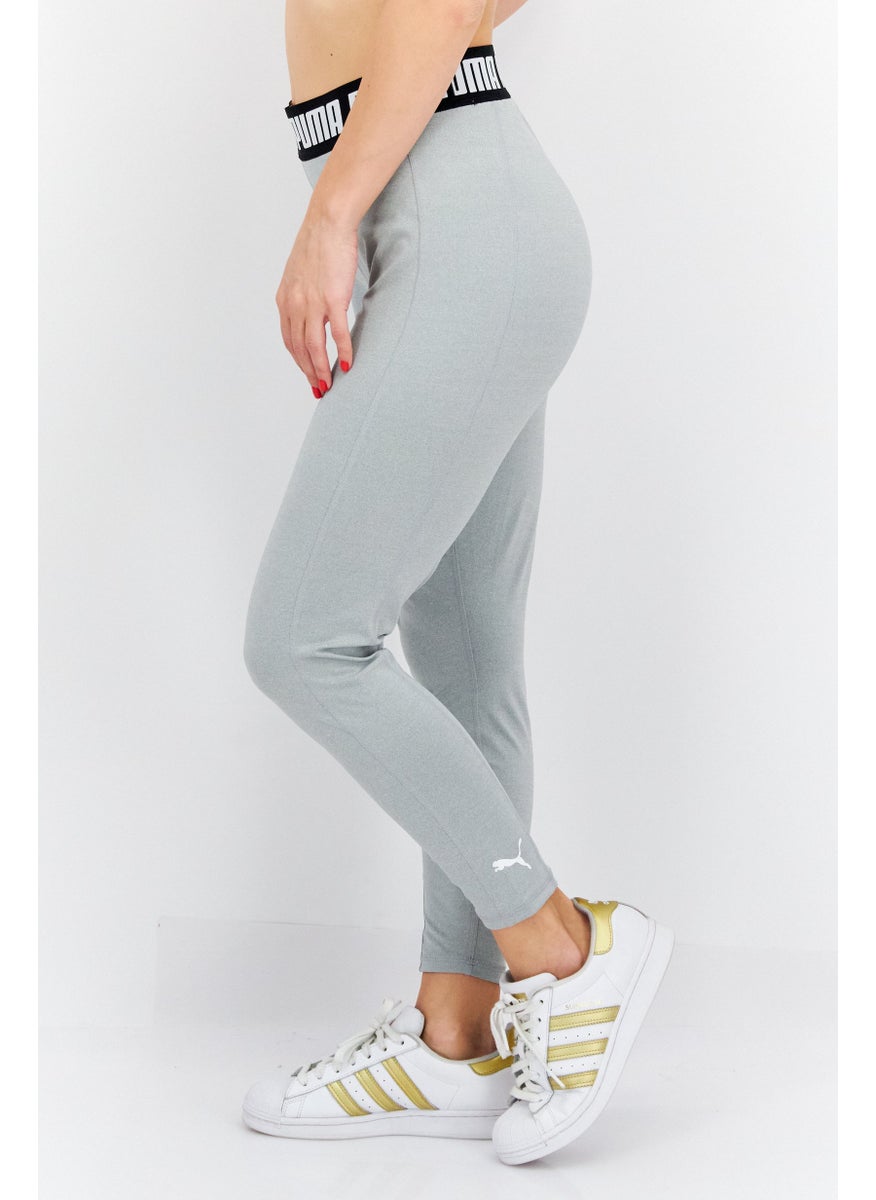 PUMA Women Tight Fit Pull-On Training Tight, Light Grey Heather  - Image 3
