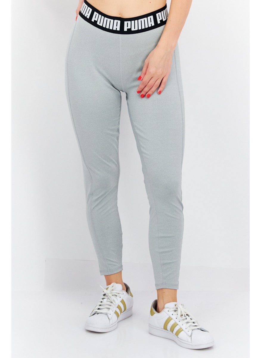 PUMA Women Tight Fit Pull-On Training Tight, Light Grey Heather  - Image 1
