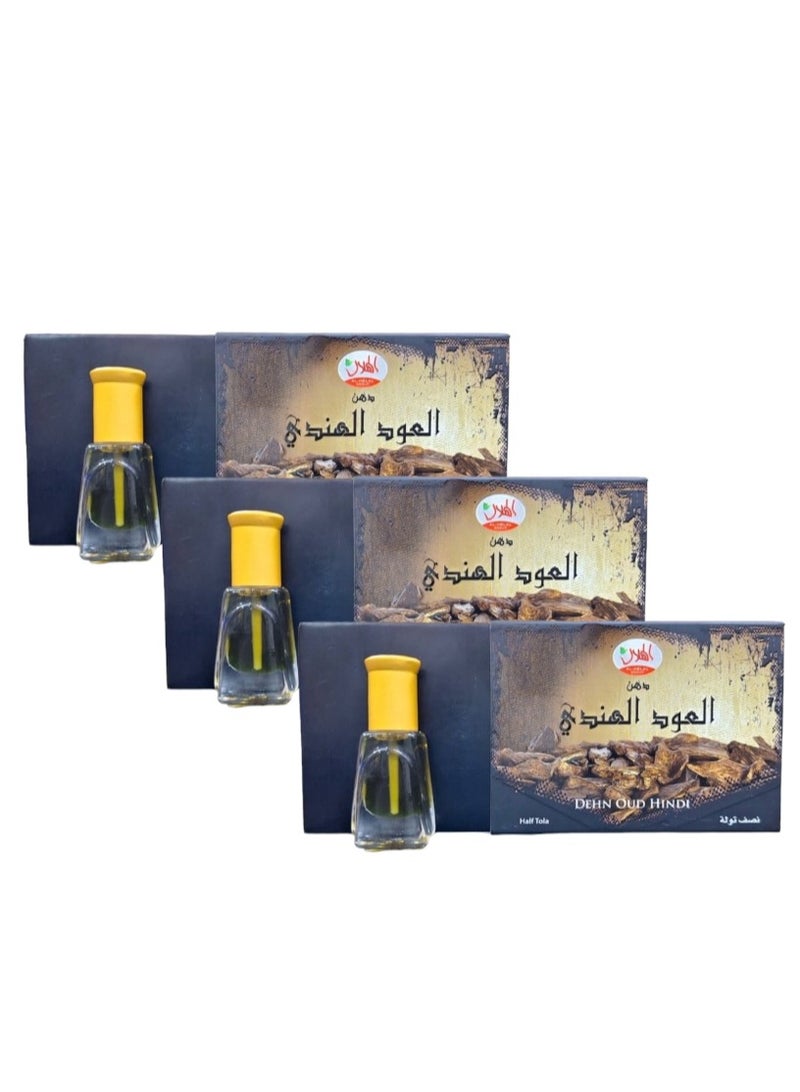 دهن عود هندي نصف تولة عدد 3 حبات