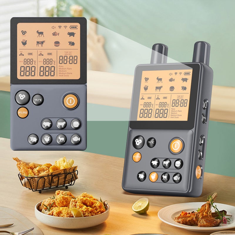 Meat Thermometer Digital BT Wire Connection Instant Read Oven Food Cooking Thermometer with Signal Amplifier Two Probes - Image 5