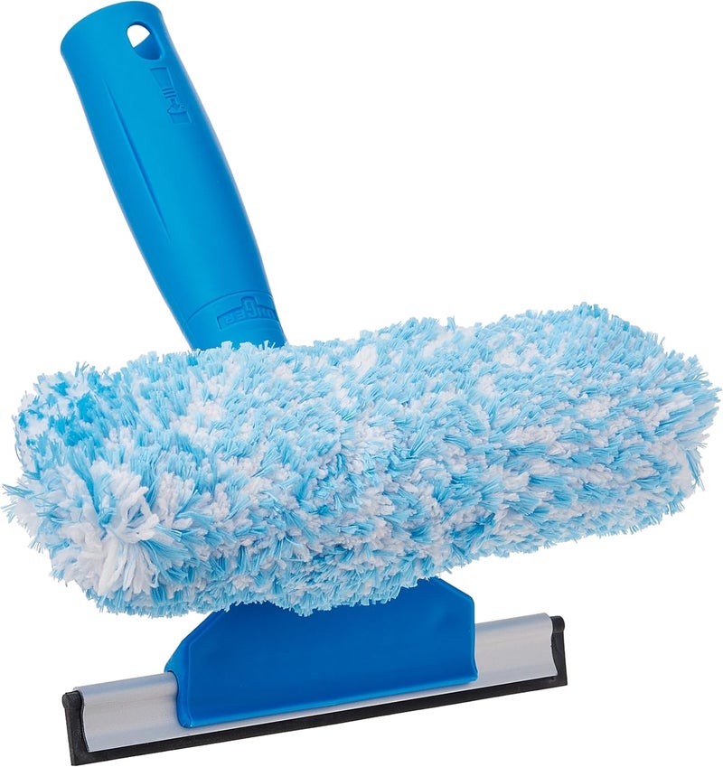 Unger Professional Microfiber Window Combi: 2-in-1 Professional Squeegee and Window Scrubber, 6" - Image 1