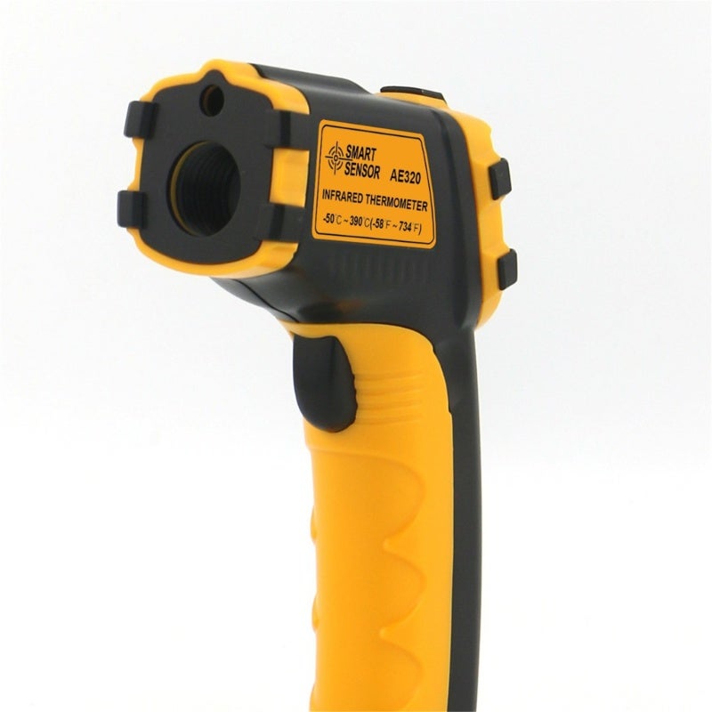 Non-contact Infrared Thermometer: Black & Orange, High Accuracy, Data Hold Function - Switchable Temperature Units IR Thermometer for Measuring Hot Hazardous Hard-to-reach Object Surfaces - Image 3