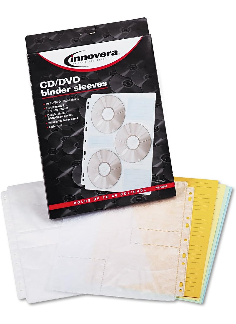 Innovera Innovera 39301 TwoSided CDDVD Pages for ThreeRing Binder 10Pack  - Image 3