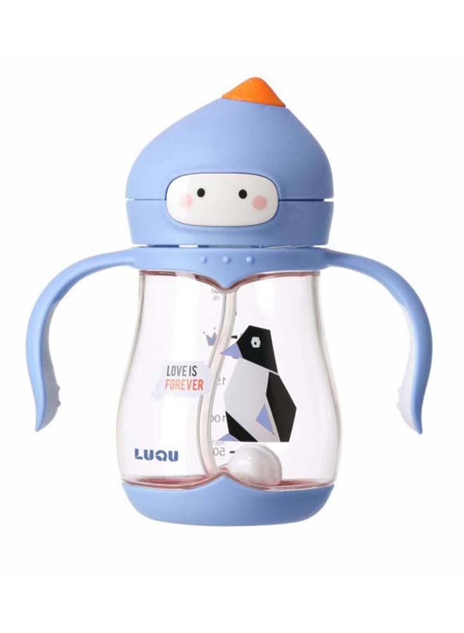 LuQu Straw Cup Tritan 240ml Blue - Image 1